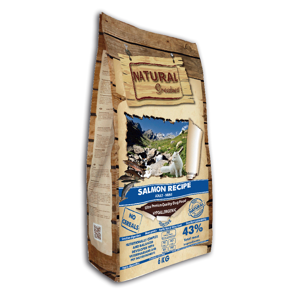 Natural Greatness Receta salmón Sensitive Mini 6 kg