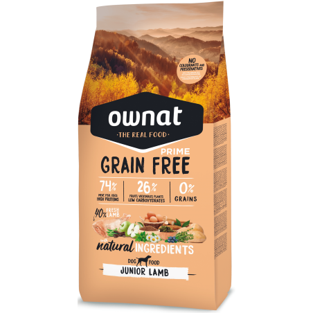 Ownat Prime Grain Free Junior Lamb 14 kg