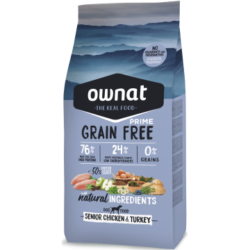 Ownat Prime Grain Free Senior Chicken & Turkey 14 kg