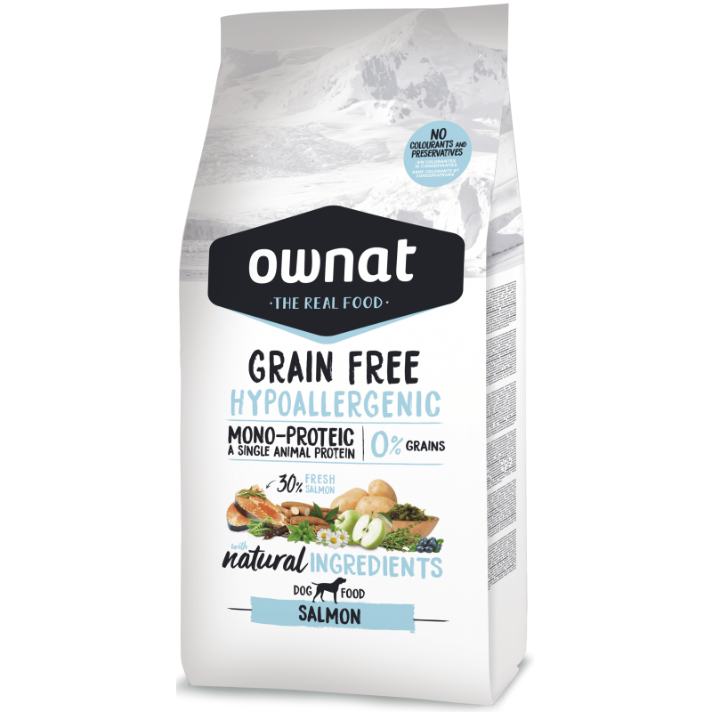 Pienso para perros adultos ownat Just Grain Free de salmon