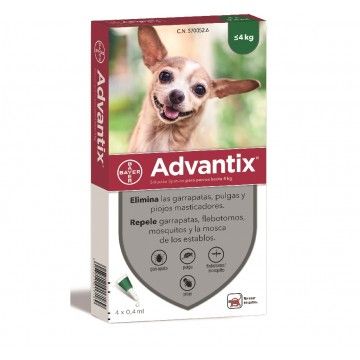 Imagen de Pipetas Advantix Para Perros (4 unidades) - 0-4 kg