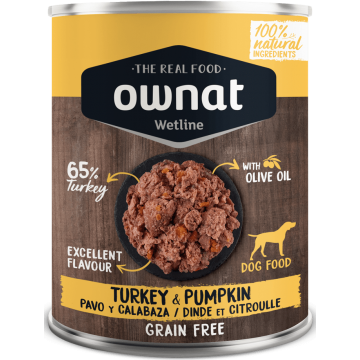 Ownat Wetline Lata de Pavo con Calabaza 400 g