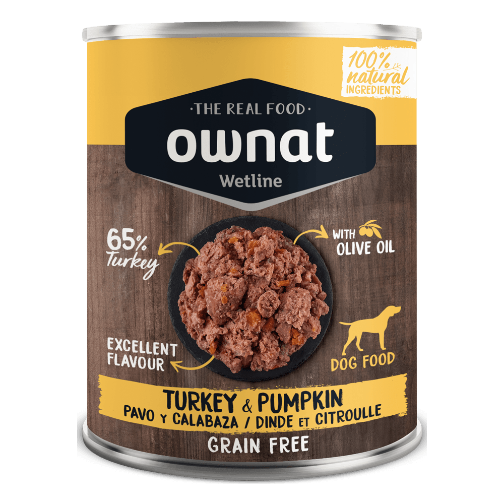 Ownat Wetline Lata de Pavo con Calabaza 400 g