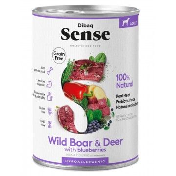 Dibaq Sense Lata Salvaje Ciervo y  Jabalí  Grain Free 380g