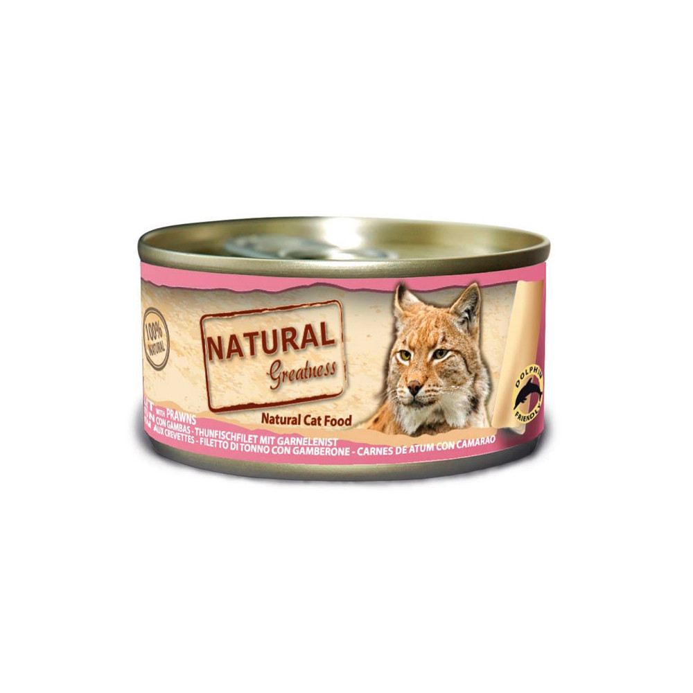 Natural Greatness Gato Lata Filete de Atún con Gambas