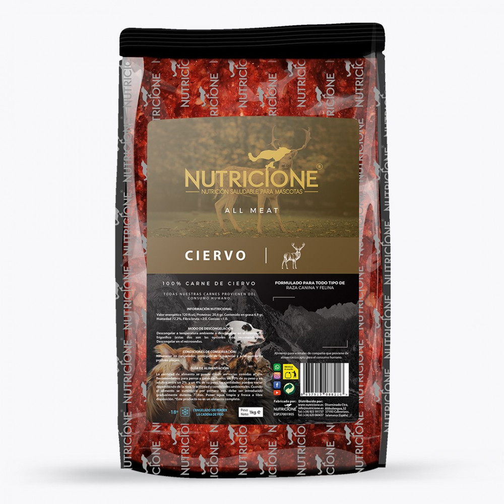 Dieta Barf Nutricione All Meat de Ciervo