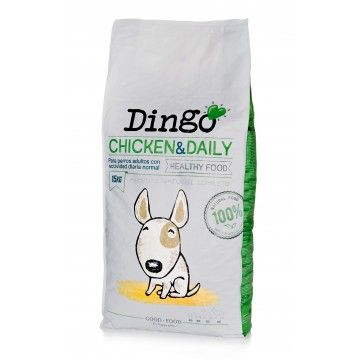 fregar Analítico Tareas del hogar Pienso Dingo diario para perros sin cereales y con Pollo PESO 12 Kg