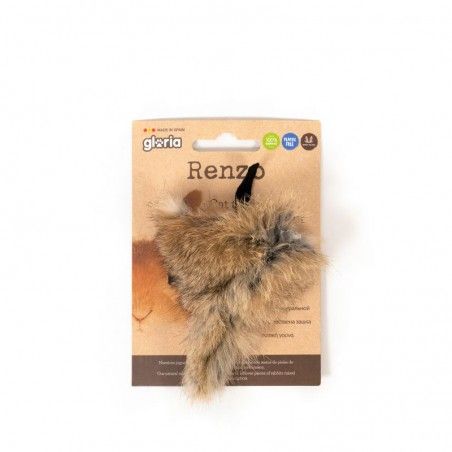 Gloria Renzo Rata con Rabito de Cuero Para Gatos