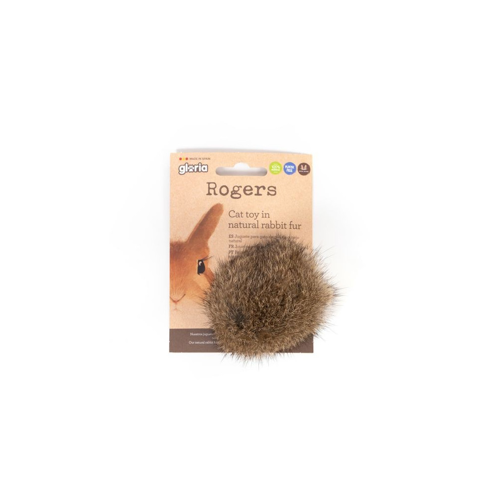Gloria Rogers Ratón con rabito de cuero Para Gatos 12 cm