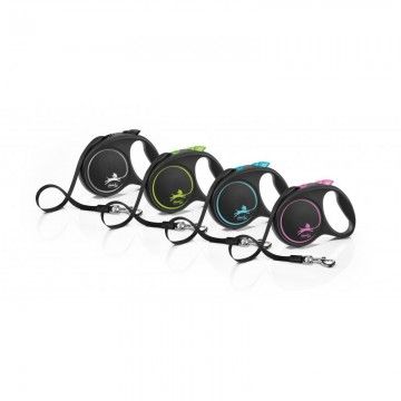 Flexi Correa Extensible Black Design Azul Cinta 5m
