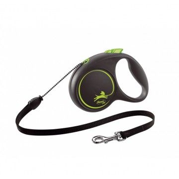 Flexi Correa Extensible de Cordón Black Design Verde