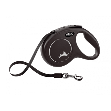 Flexi Correa Extensible de Cinta New Classic Negro