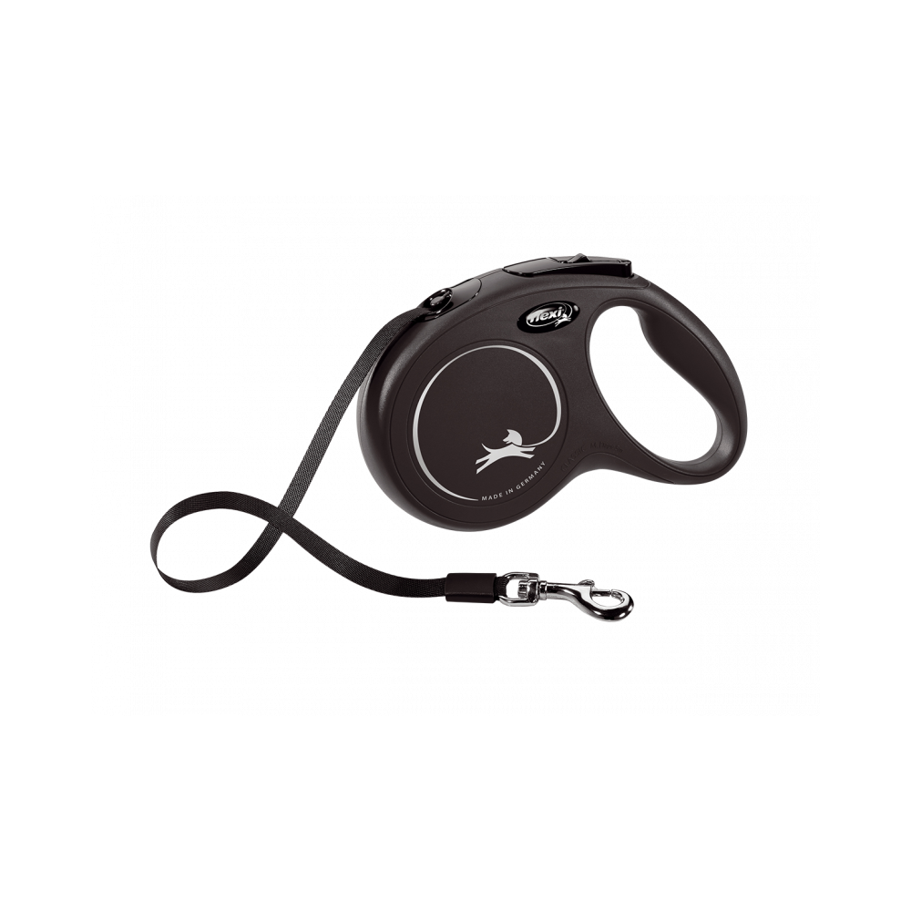 Flexi Correa Extensible de Cinta New Classic Negro