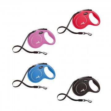 Flexi Correa Extensible de Cinta New Classic Rojo