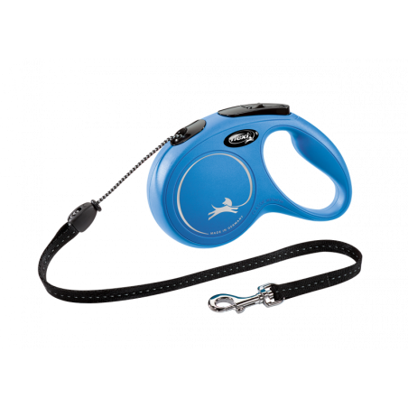 Flexi Correa Extensible de Cordón New Classic Azul