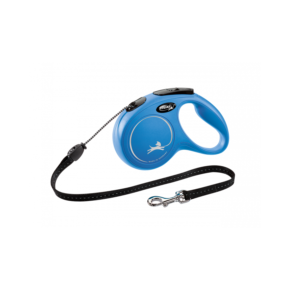 Flexi Correa Extensible de Cordón New Classic Azul