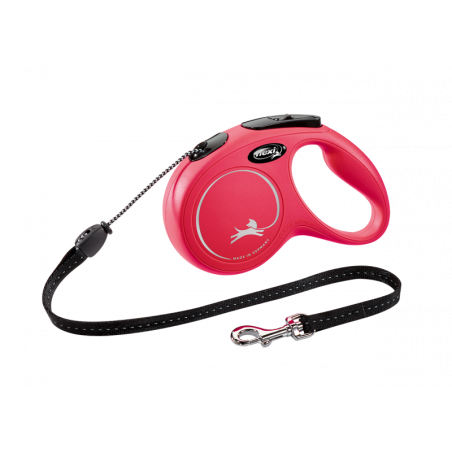 Flexi Correa Extensible de Cordón New Classic Rojo