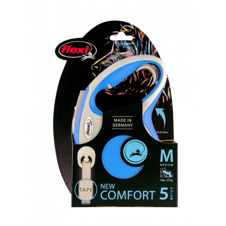 Flexi Correa Extensible de Cinta New Confort Azul