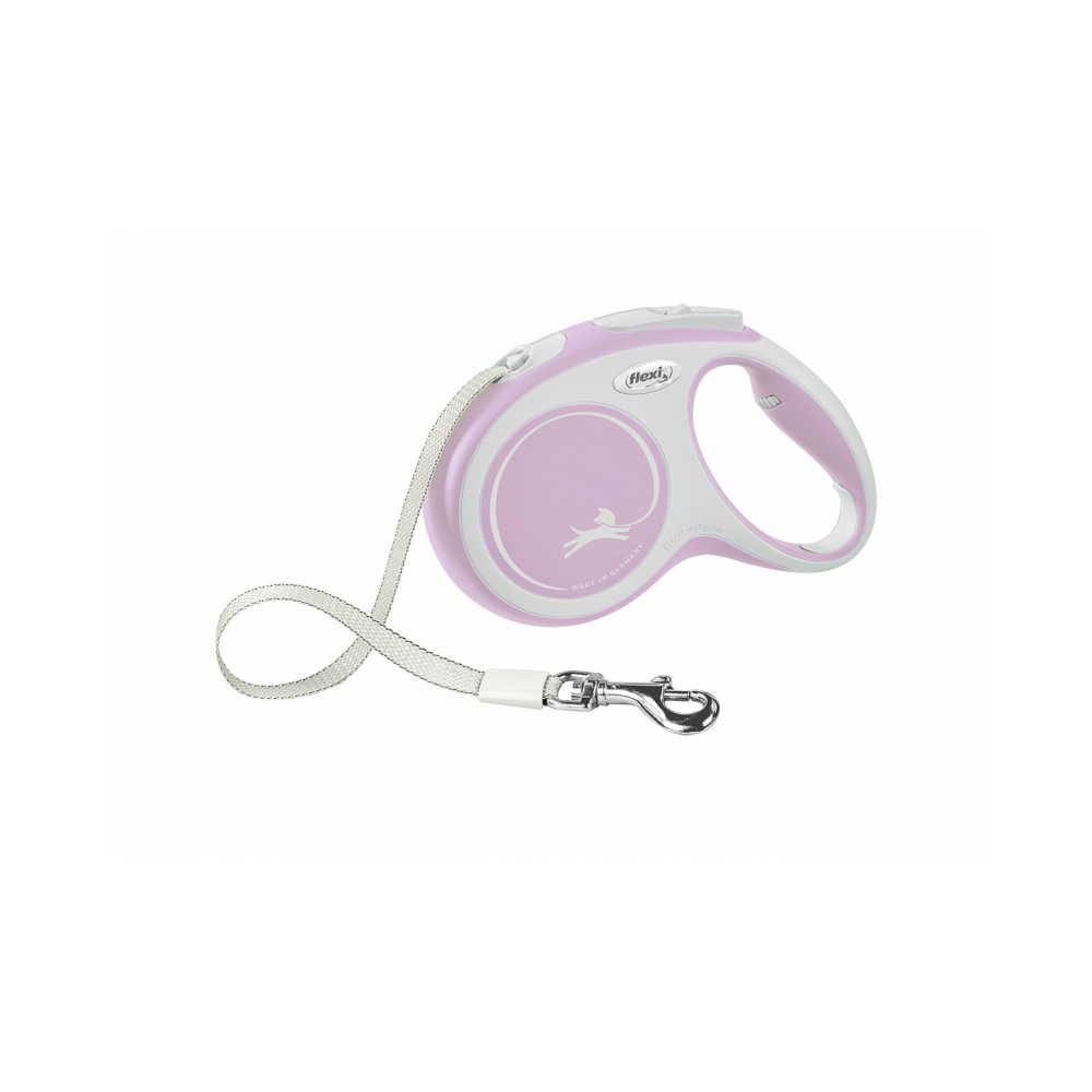 Flexi Correa Extensible de Cinta New Confort Rosa
