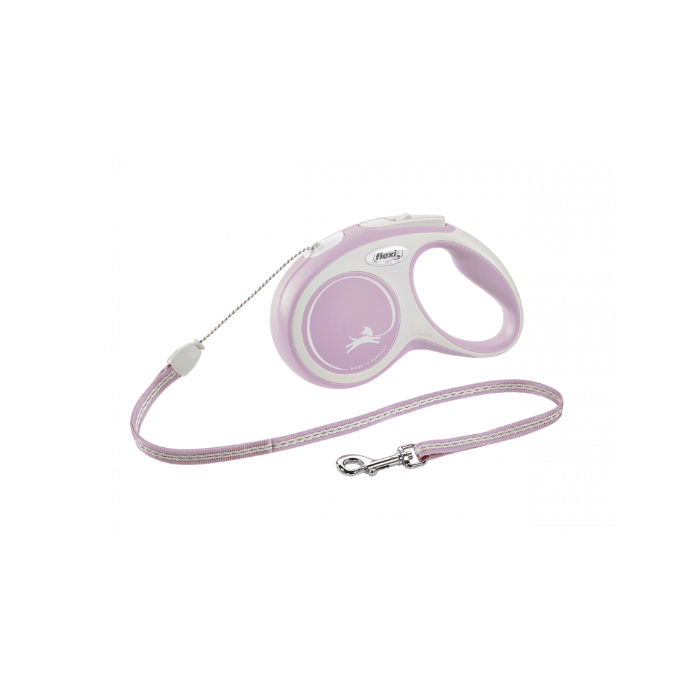 Flexi Correa Extensible de Cordón New Confort Rosa