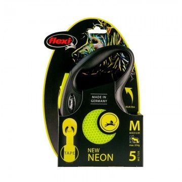 Flexi Correa Extensible de Cinta New Classic Neón Reflect