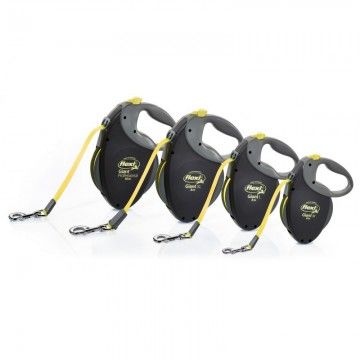 Flexi Correa Extensible Neon Giant con Cinta Reflectante 8 m