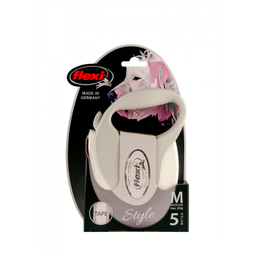Flexi Correa Extensible Style Talla M con Cinta de 5 m