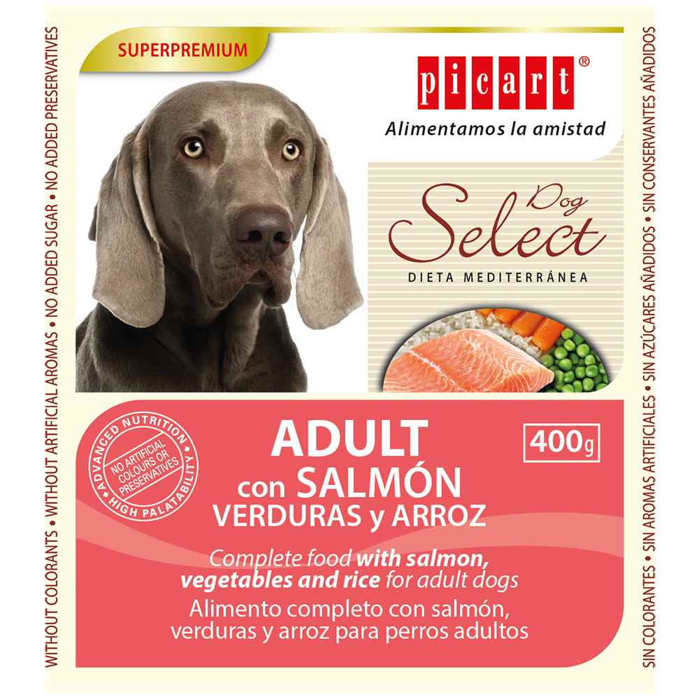 Picart Lata Select Comida Húmeda para perros 400grSalmón