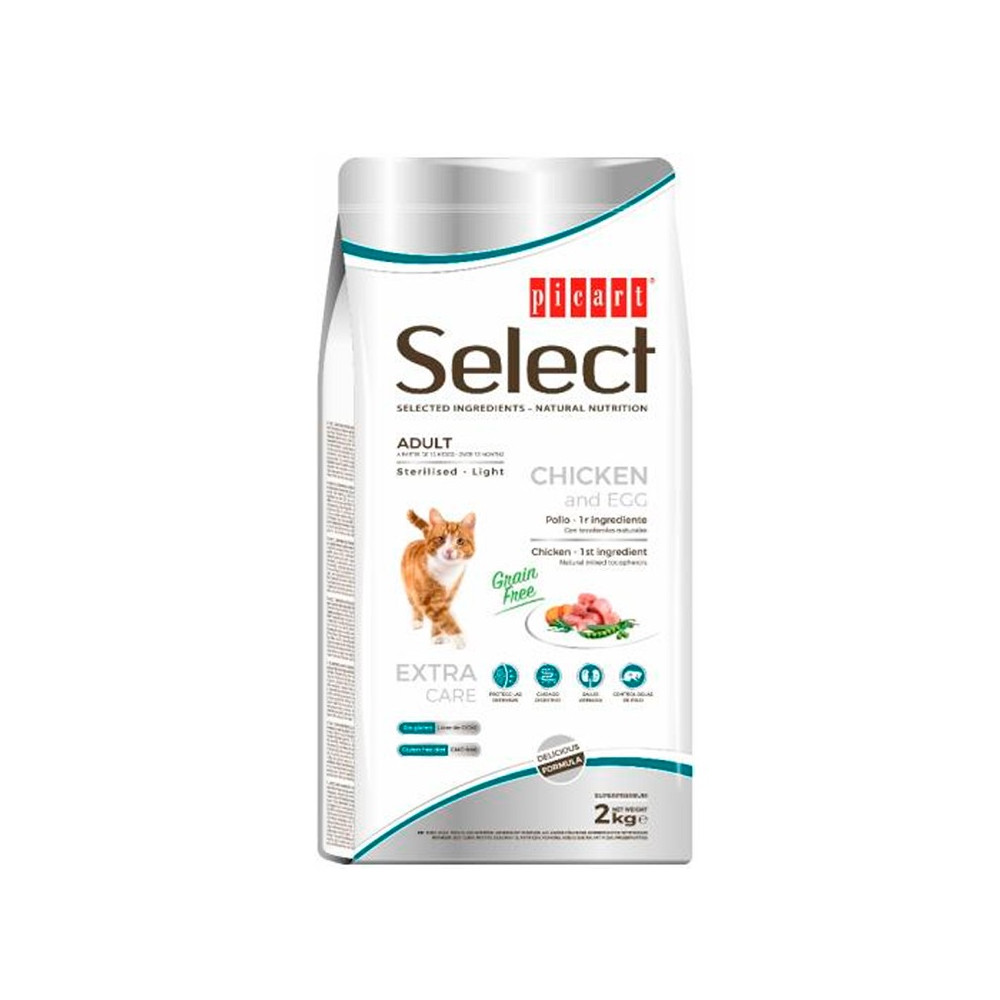 Picart Select Cat Grain Free Sterilised-Light Chicken & Egg