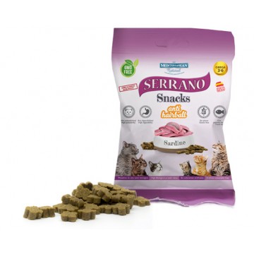 Mediterranean Serrano Snacks Gato Anti Hairball 50gr Sardina