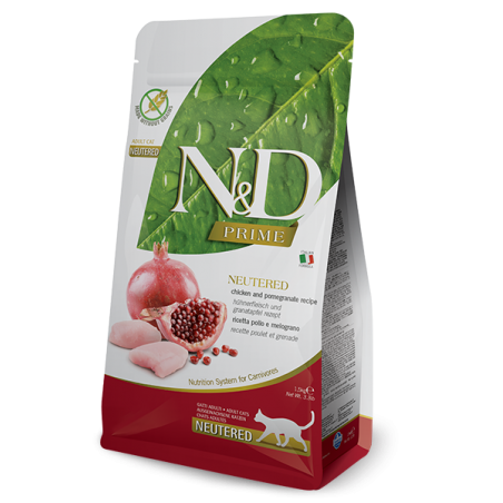 Farmina N&D Prime Cat Adult Neutred Pollo y Granada 5Kg