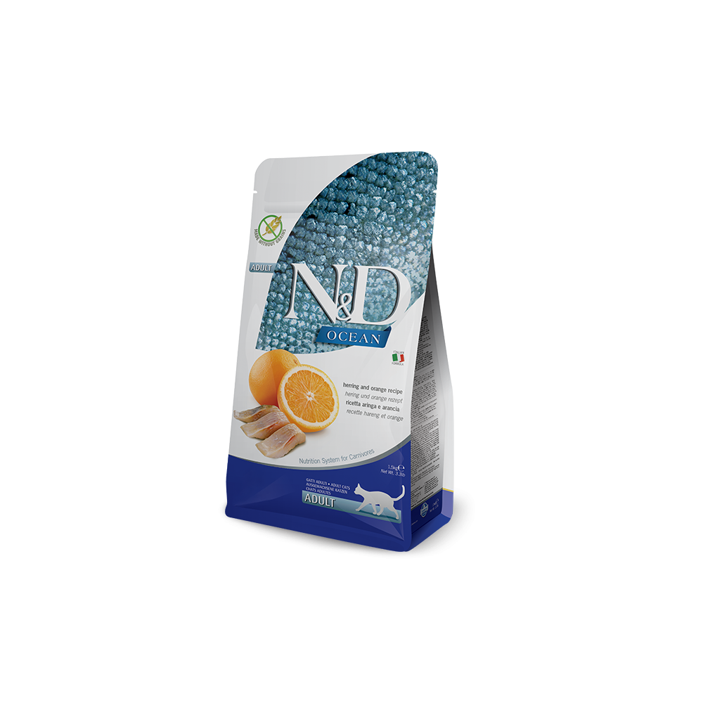 Farmina N&D Ocean Cat Adult Arenque y Naranja 10Kg