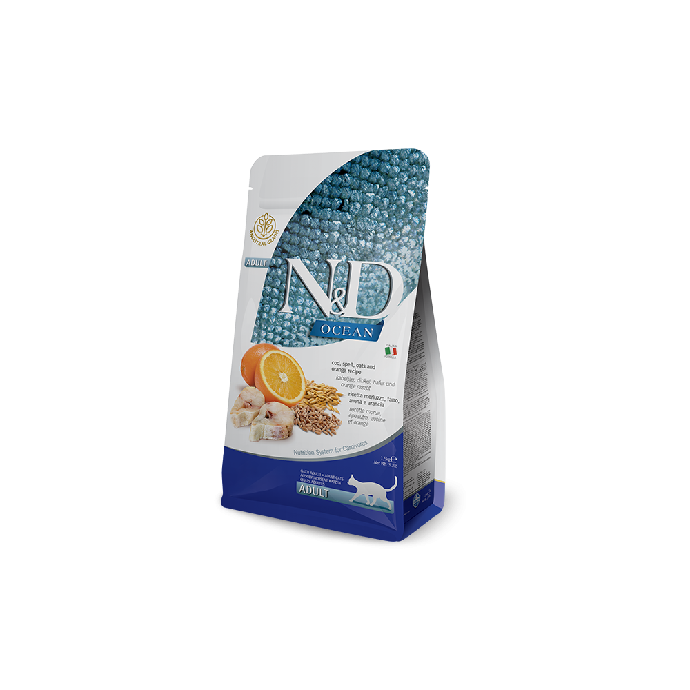 Farmina N&D Ocean Cat Adult Bacalao y Naranja 5Kg