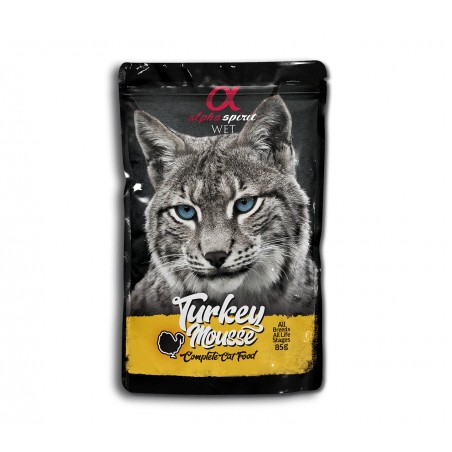Alpha Spirit Pouch Mousse para Gatos 85gr Pavo