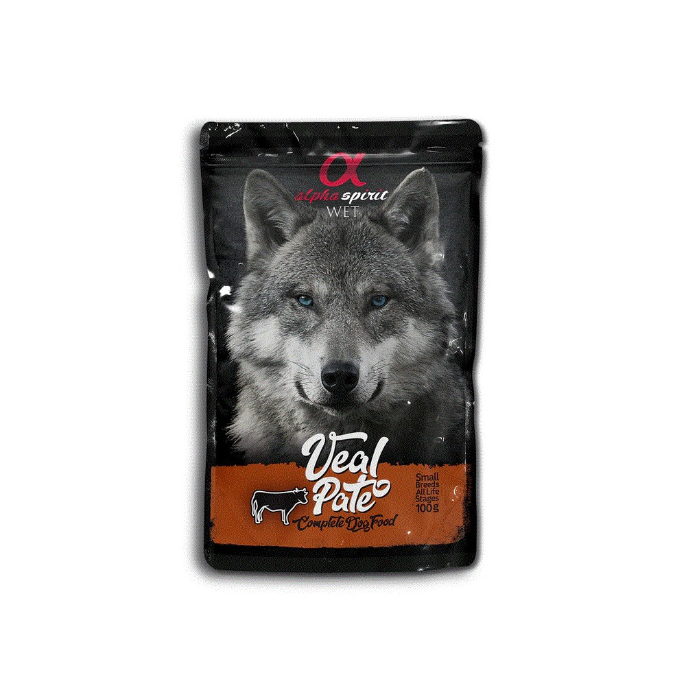 Alpha Spirit Pouch Paté para Perros 300gr Ternera