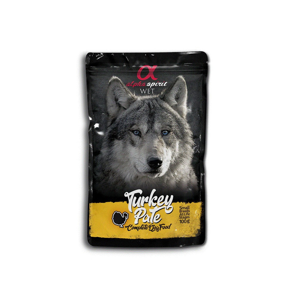 Alpha Spirit Pouch Paté para Perros 300gr Pavo