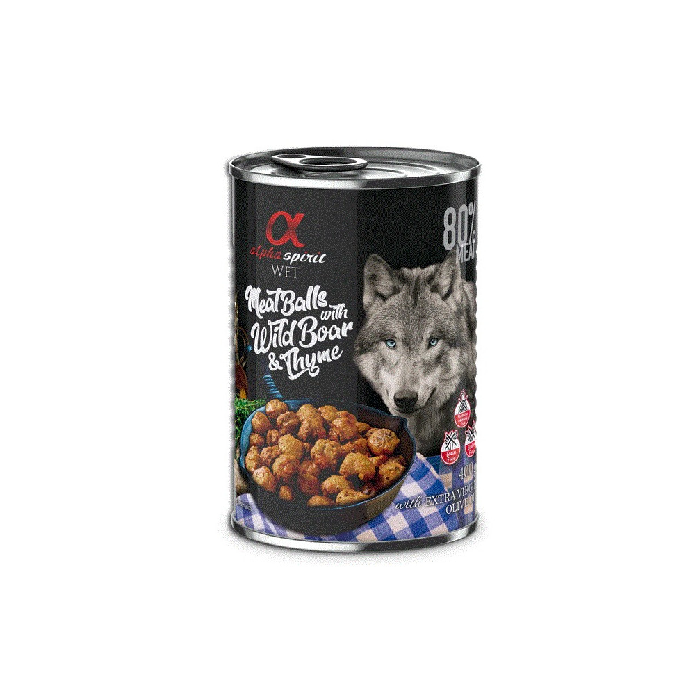 Alpha Spirit Lata Albóndigas de Jabalí y Tomillo 400gr