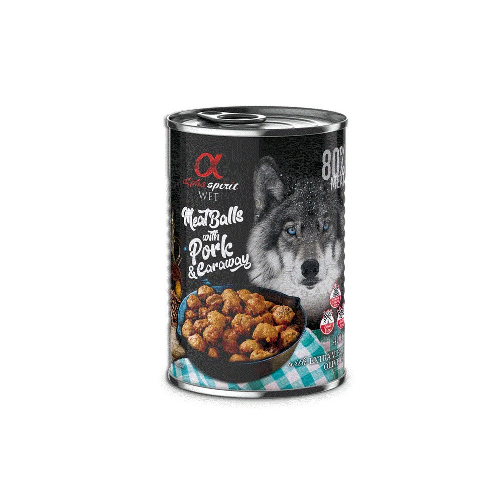Alpha Spirit Lata Albóndigas de Cerdo y Alcaravea 400gr