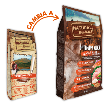 Cambio Natural Greatness por Natural Woodland Receta Optimum Mini & Medium