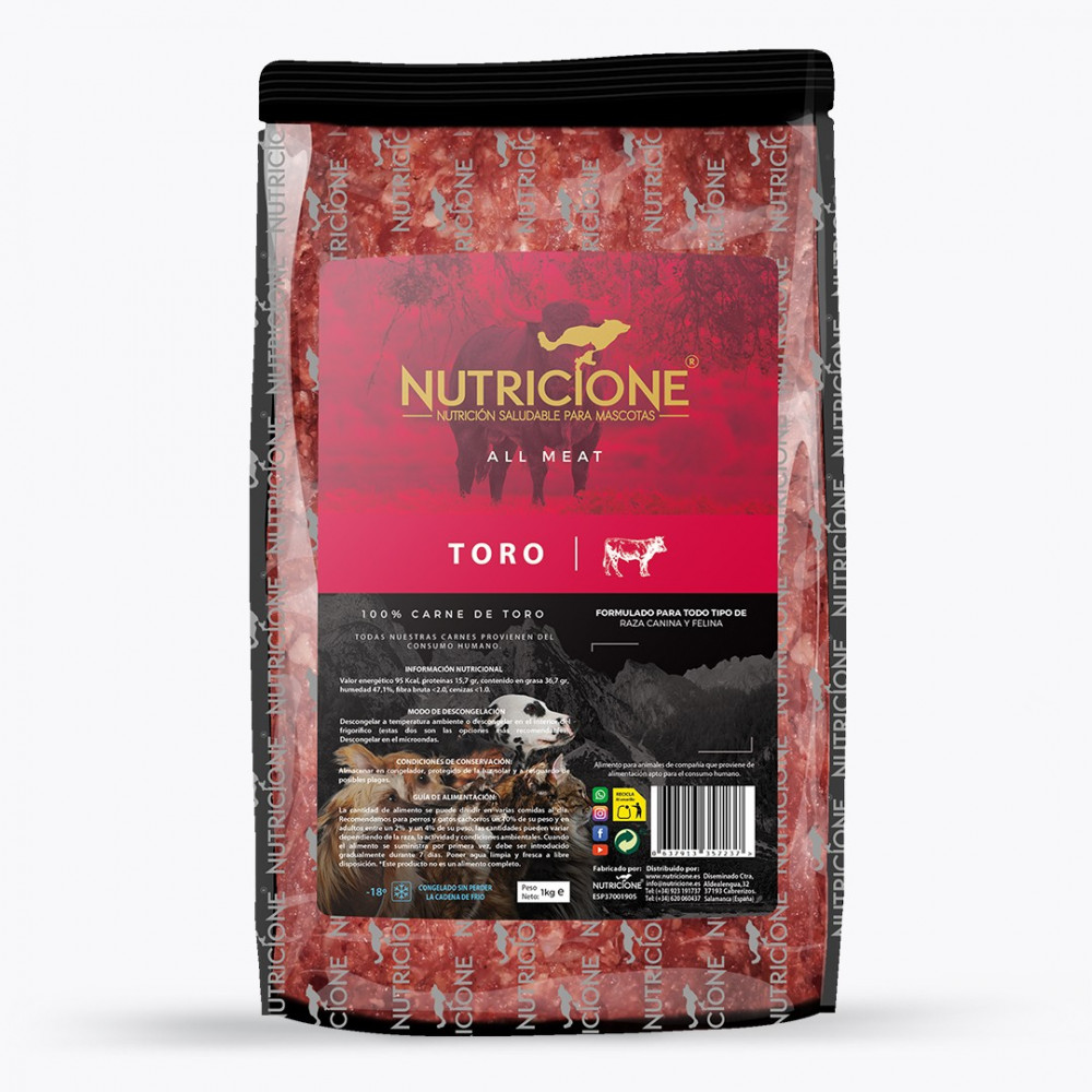 Dieta Barf Nutricione All Meat de Toro