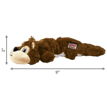 KONG Ardilla de juguete para perros Scrunch Knots Squirrel S/M