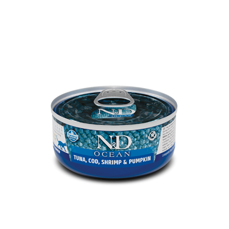 Farmina N&D Ocean Cat Adult Atún, Bacalao y Calabaza 70gr