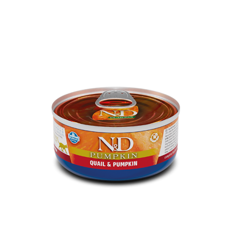 Farmina N&D Pumpkin Cat Adult Lata Codorniz y Calabaza 70gr