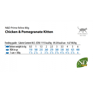 Farmina N&D Prime Cat Kitten Lata Pollo y Granada 70gr