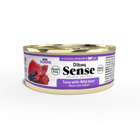 Dibaq Sense CAT Lata Grain Free atún con jabalí 70 gr