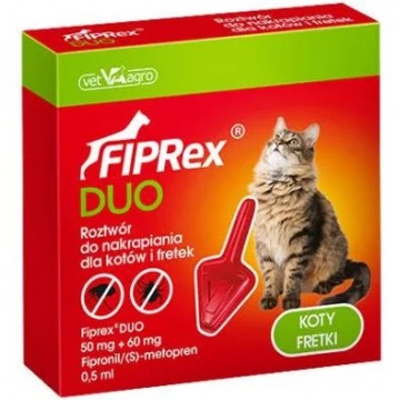 Fiprex Duo Pipeta Antiparasitaria para Gatos y Hurones