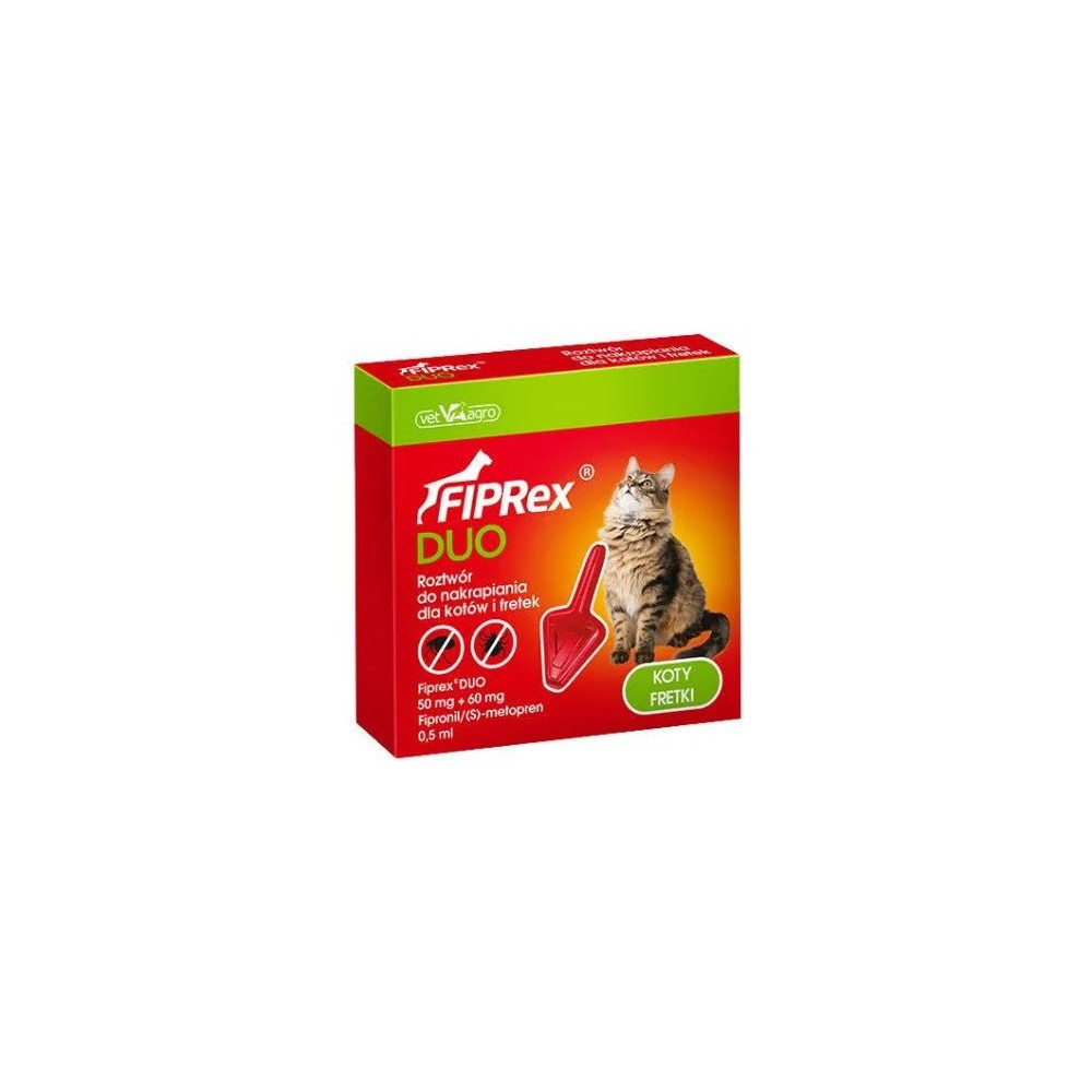 Fiprex Duo Pipeta Antiparasitaria para Gatos y Hurones