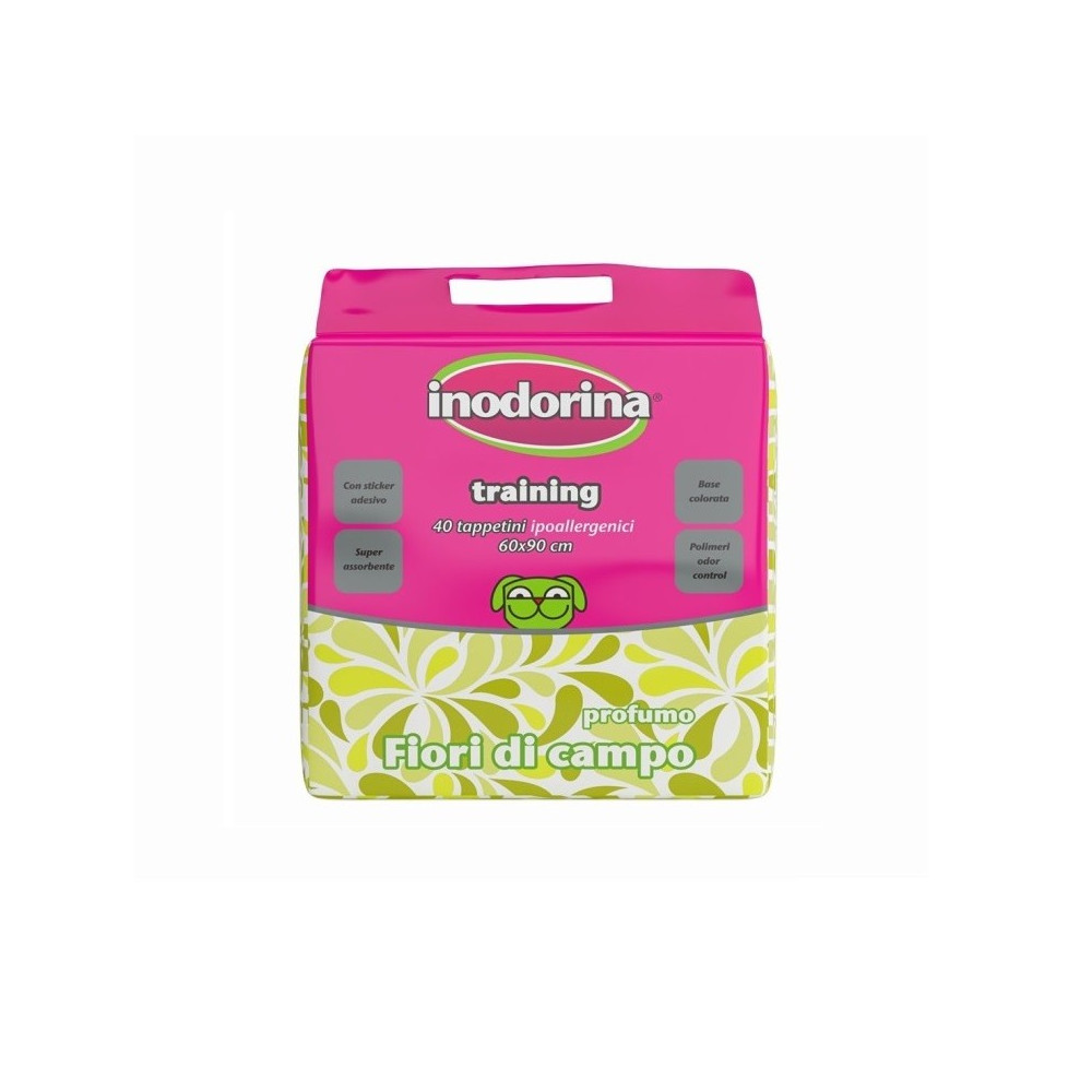 Inodorina Empapador Higiénico Flores Silvestres para Perros 40 und.
