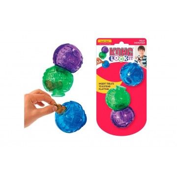 Kong Wobbler Juguete Interactivo para perros, Dispensador Comida Tamaño S