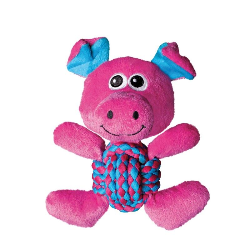 KONG  Cerdito de juguete para perros Weave Knots Pig Talla M